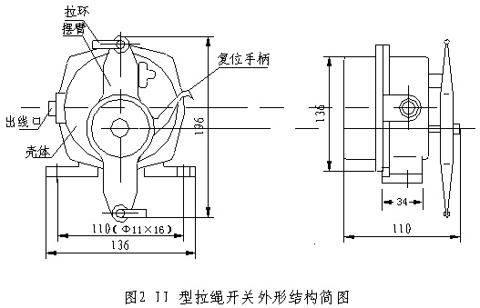 XLLS-J-I雙向拉繩開(kāi)關(guān)接線圖_雙向拉繩開(kāi)關(guān)防水拉繩開(kāi)關(guān)工廠直供