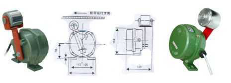 煤流開關JSB/LLQ-II（傾斜吊掛檢測）_料流開關防爆料流開關