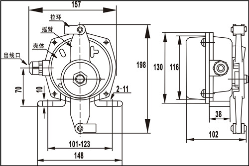 KLT2-II耐腐蝕拉繩開(kāi)關(guān)接線方式_耐腐蝕雙向拉繩開(kāi)關(guān)輸送帶保護(hù)裝置