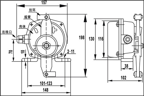 KLT2-I、KLT2-II雙向拉繩開關(guān)_拉繩開關(guān)工廠直營